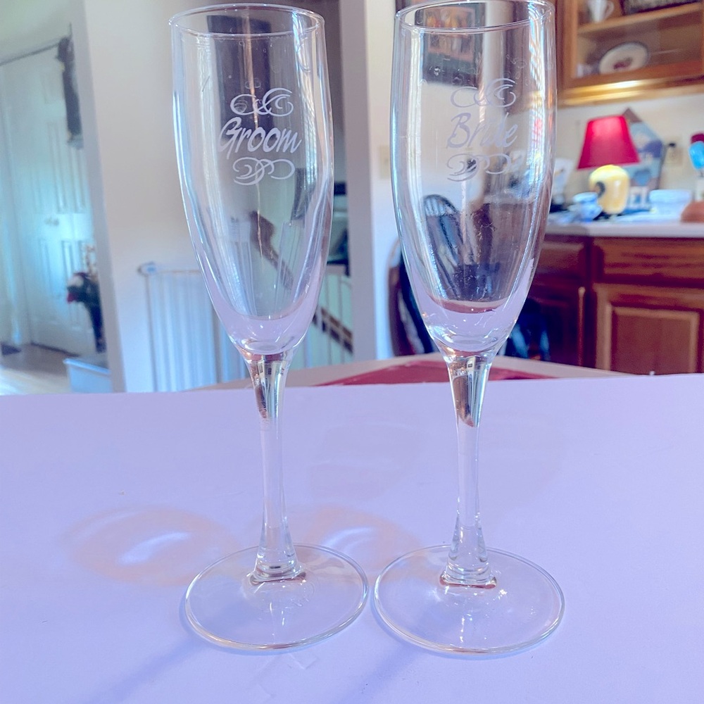 Crystal Wedding Wine Glasses